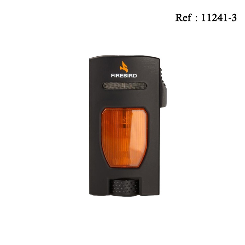 Briquet Firebird "Rogue" torche Noir/Orange, en boîte cadeau