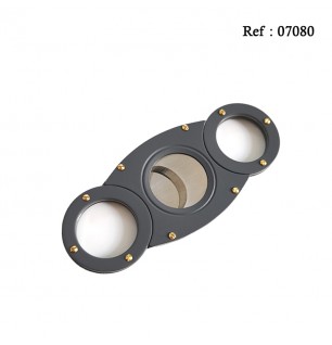 Cigar cutter stainless steel grey mat