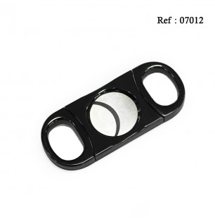 Cigar cutter stainless dark gun with cigar rests