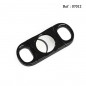 Cigar cutter stainless dark gun with cigar rests