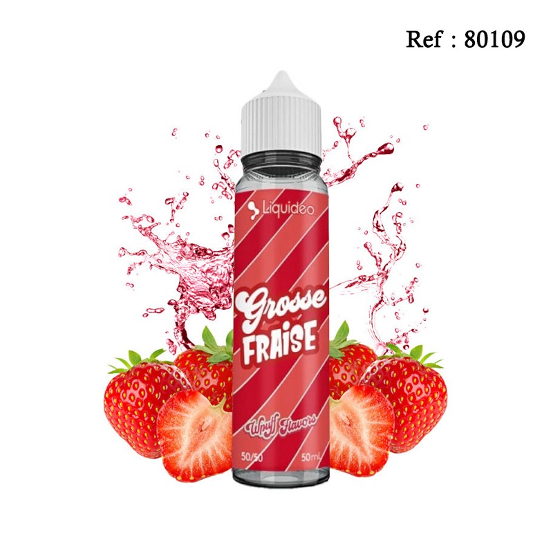 E-liquide Wpuff Grosse Fraise Liquideo 50mL sans nicotine