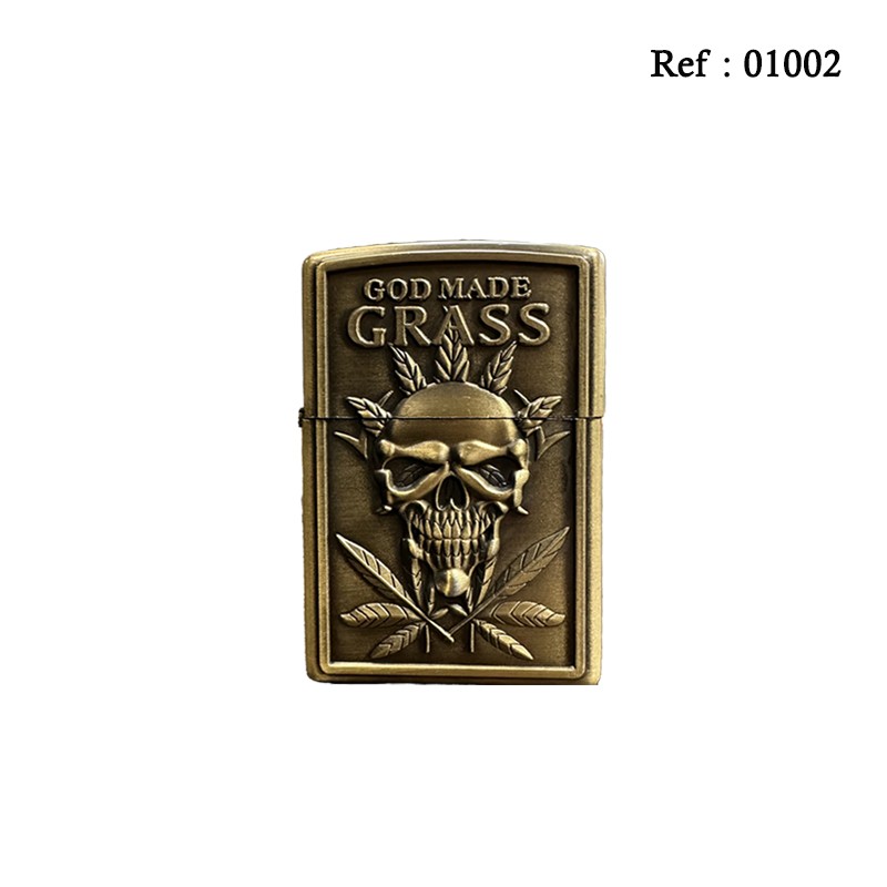 Lighter Essence Skull, gold, display of 12