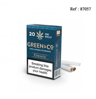 Pré-rolls Classic CBD GREEN & Co - paquet de 20pré-rolls