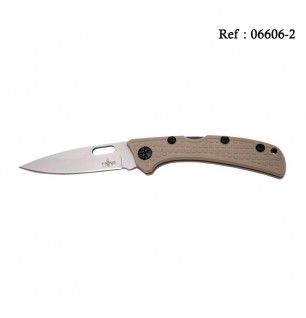 Knife THIRD Nylon Brown 11cm, Stainless steel