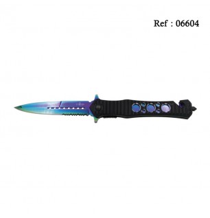 THIRD Rainbow/ black Alu 13cm knife, Stainless steel