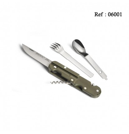 HERBERTZ Bivouac Camping Cutlery 5pcs Stainless steel