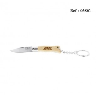 M.A.M key-ring knives Beechwood, 5.5cm stainless steel blade