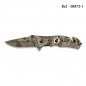 Couteau FOS Tactique CAMO Sable, Ecusson Corsica 8 cm, avec clip