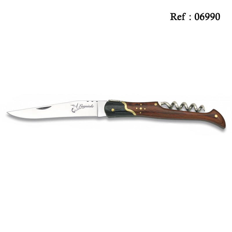 LAGUIOLE knife 9.0 cm TB, 2-tone wood handle