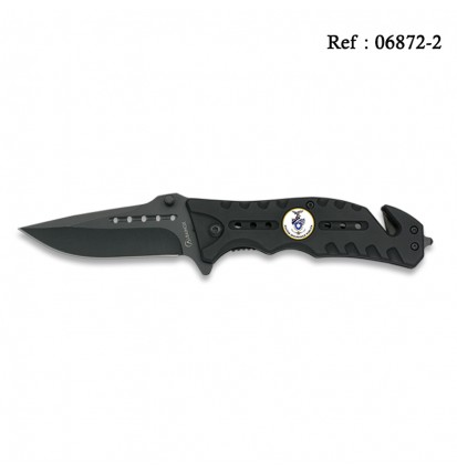 Knife FOS Black "Policia Segurança Publica" 8 cm with clip