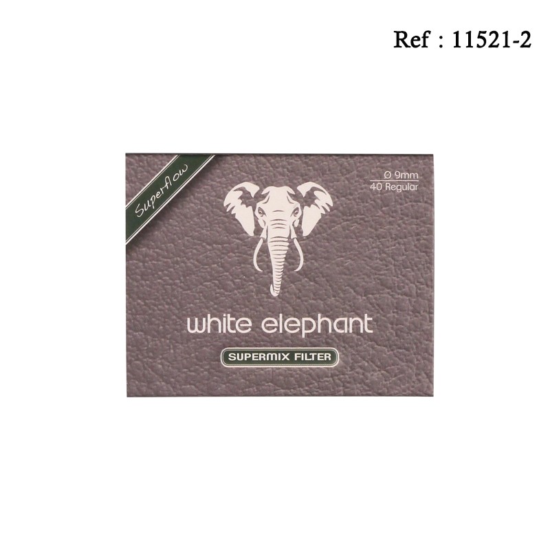 Filtre 9mm White Elephant Supermix, 40filtres/boite,display 10boites