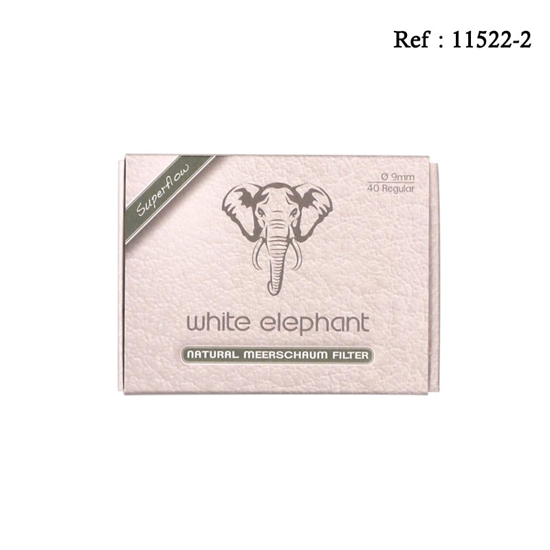 Filtre 9mm White Elephant Ecume de mer 40filtres/boite,display 10boi