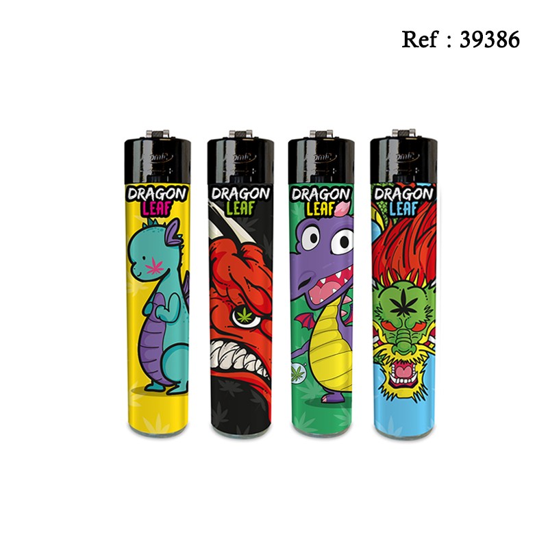 flint festival lighter Dragon Leaf assorted per 24 pcs