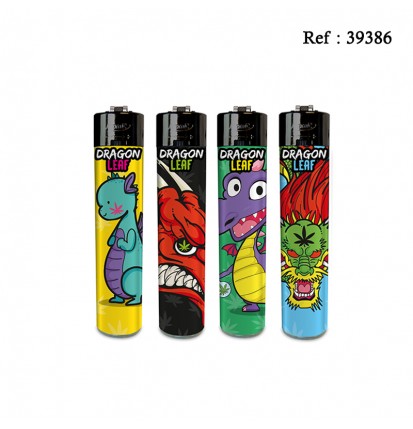 flint festival lighter Dragon Leaf assorted per 24 pcs