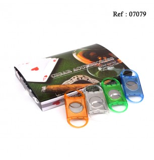 Cigar cutter 4 colors TC assorted per 24 pcs