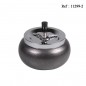 Spinning table ashtray Jumbo Crinkle Grey /Chrom Ø 17 cm, hight 10 cm