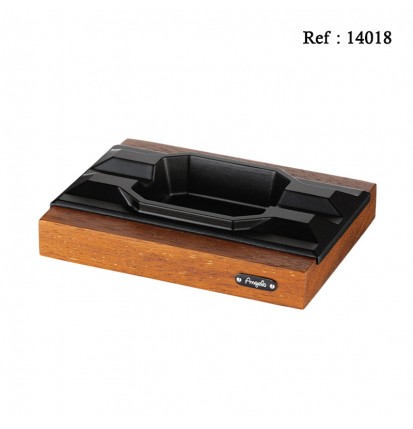 Black mat Metal/ Wood cigar ashtray