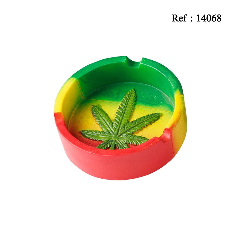 Ashtray Jamaica colorful Ø 9.5 cm, set of 4