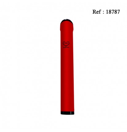 metal tube for 1 cigar, red with hygrometer