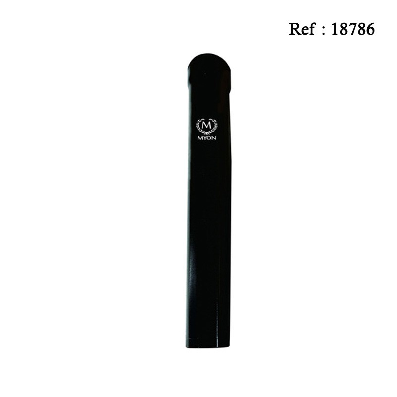 metal tube for 1 cigar, black with hygrometer