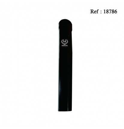 metal tube for 1 cigar, black with hygrometer