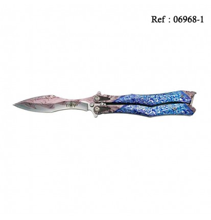 Couteau Papillon THIRD 13.5cm Marine