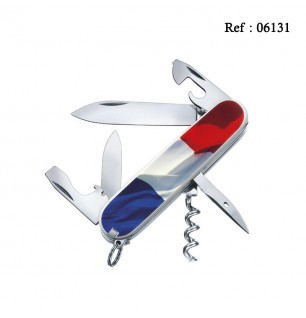 victorinox white spartan with french Flag