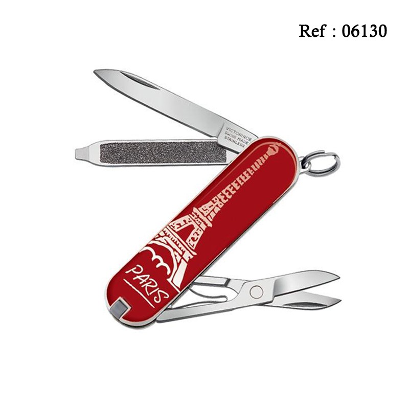 Couteau VICTORINOX Classic Rouge Tour Eiffel