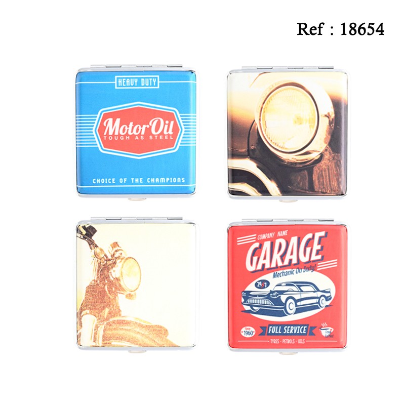 Cigarette Case metal "classic Engine" assorted per 6 pcs 