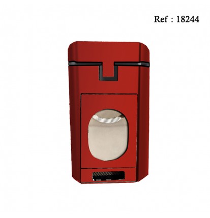 4jet cigar MYON lighter Red with cigar piercer and cutter cigar