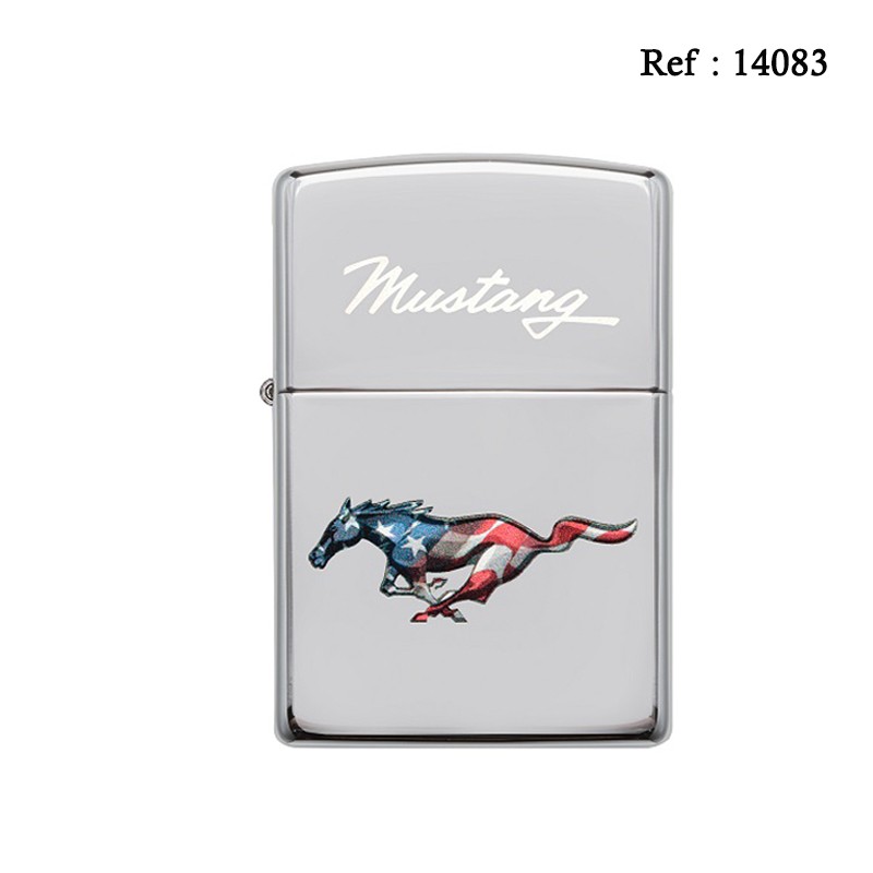 Briquet ZIPPO chromé Mustang