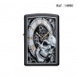 Briquet ZIPPO noir mat Skull Clock