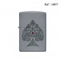 Briquet ZIPPO gris As avec flamme