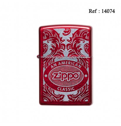 Zippo lighter red Scroll