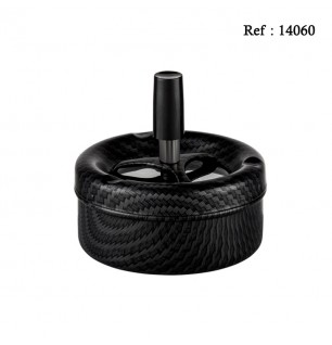 Spinning ashtray carbon Ø 11 cm