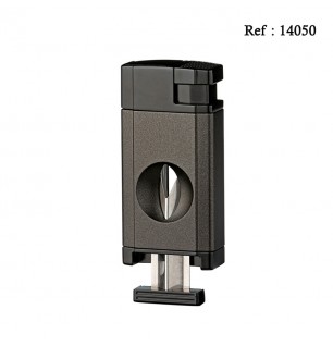 Briquet double jet Winjet noir avec coupe cigares lame en V