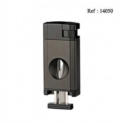 Briquet double jet Winjet noir avec coupe cigares lame en V