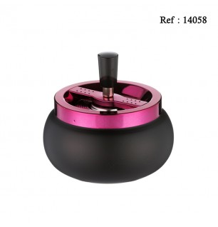 Spinning ashtray black/blackberry Ø 13 cm