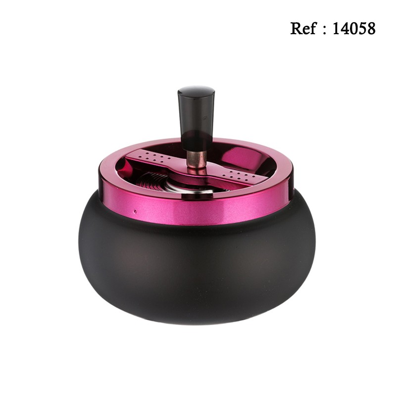 Spinning ashtray black/blackberry Ø 13 cm