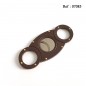 Cigar cutter stainless steel brown mat