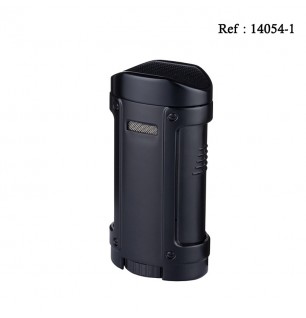 Briquet quadruple jet Eurojet noir avec repose cigare