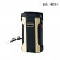 Eurojet premium 4 Jet chrom black/gold lighter + Punch 