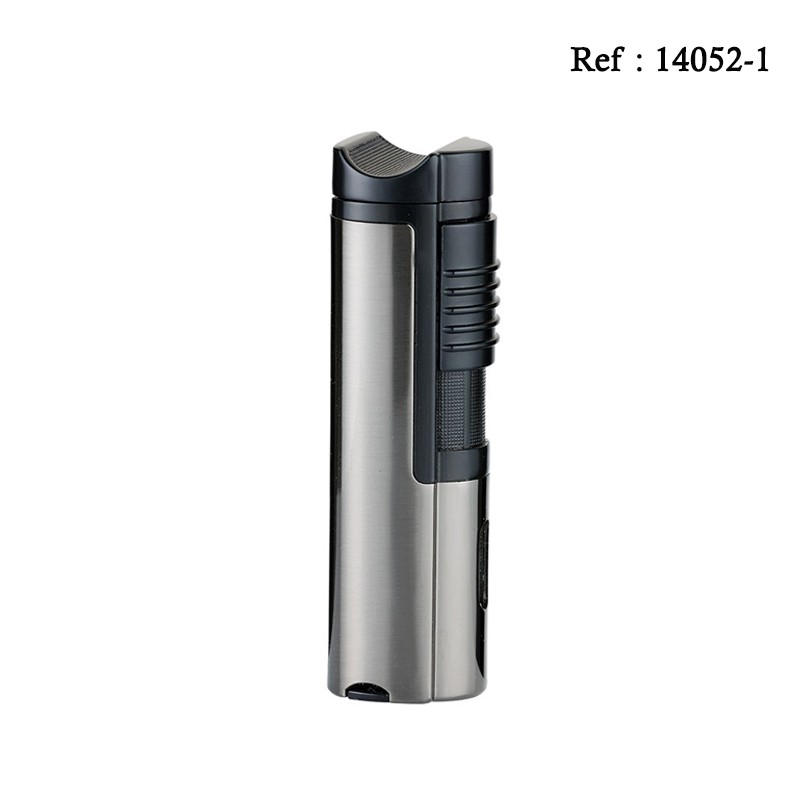 Briquet triple jet Winjet anthracite/noir avec emporte pièce