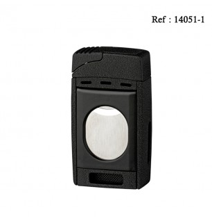 Briquet double jet Winjet noir avec coupe cigares Ø 58 mm