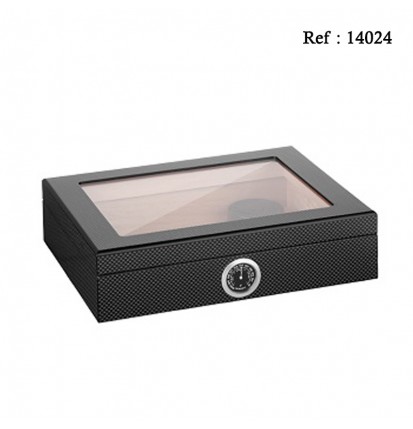 Carbon glass cigar humidor