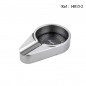 Grey metal cigar ashtray for 1 cigar Ø 80 mm