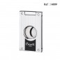 Caseti cigar cutter Chrome/Black stripes, 2 blades