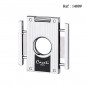 Caseti cigar cutter Chrome/Black stripes, 2 blades