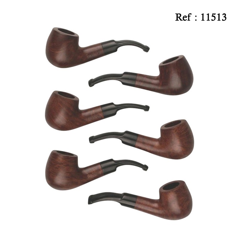 Bulldog pipes, matt heather, length 10cm, pack of 6