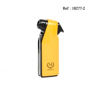 Briquet MYON Pipe Piezo Jaune, avec accessoires